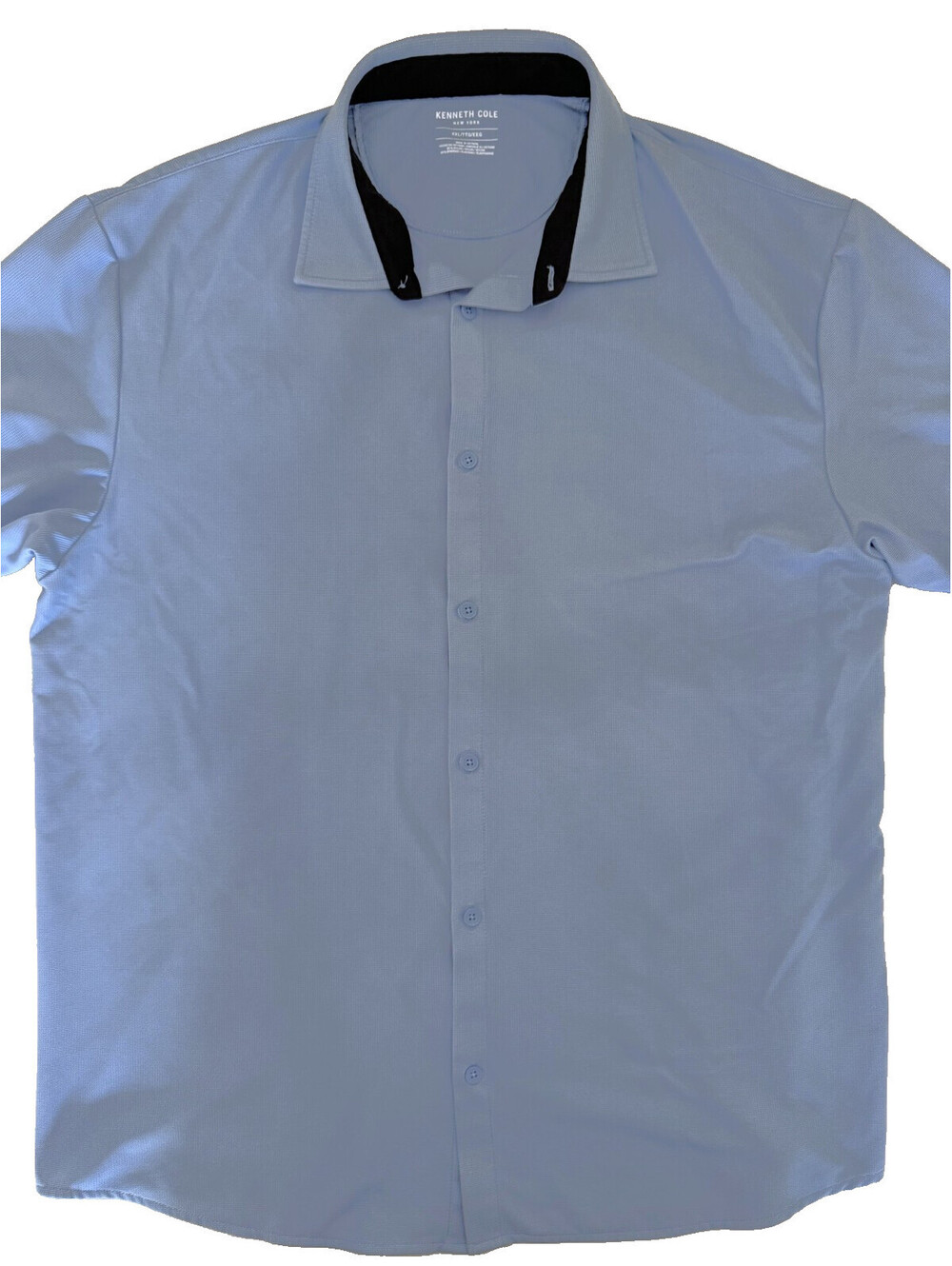 Kenneth Cole Men's Short Sleeve Shirt 2XL/XXL Light Blue